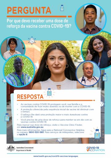 COVID-19 vaccination – Por que devo receber uma dose de reforço da vacina contra COVID-19? (Top questions: Why should I get a COVID-19 vaccine booster dose?)