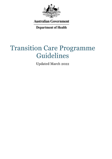 Transition Care Programme Guidelines - March 2022