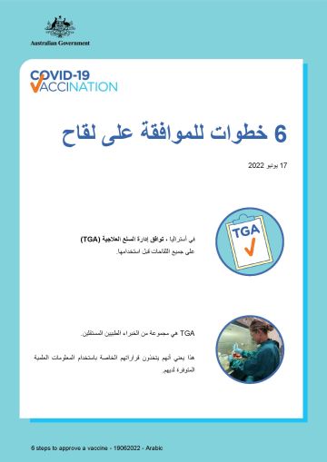 معلومات بسيطة من ست خطوات للموافقة على اللقاح