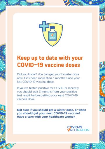 COVID-19 vaccination – Keep up to date with your COVID-19 vaccine doses (Aboriginal and Torres Strait Islander people)