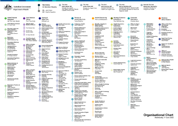 Australian Government Department of Health organisational structure chart Image Australian Government Department of Health organisational structure chart