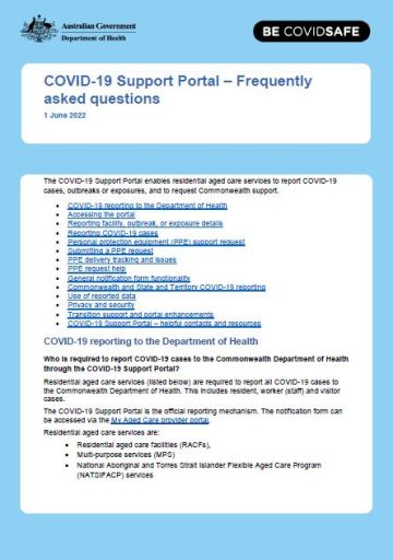 COVID-19 Support Portal-Frequently Asked Questions