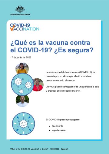 Información simple sobre qué es la vacuna contra el COVID-19, y su seguridad