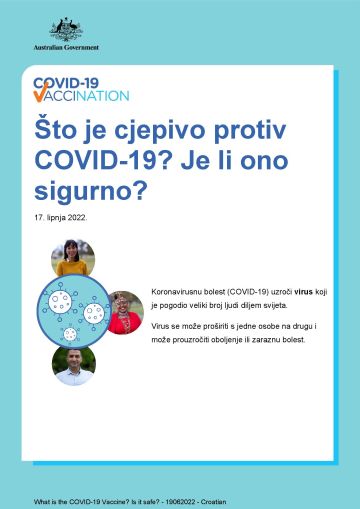 Jednostavne informacije o tome što je cjepivo protiv COVID-19 i koliko je ono sigurno