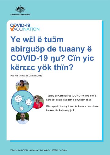 Lëk puɔliic në biäk ye wɛ̈l ë tuɔ̈m abirguɔ̈p de tuaany ë COVID-19 ŋu, ku ciɛ̈n kërɛɛc den yök thïn
