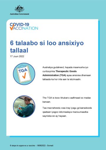 Macluumaad fudud oo ku saabsan 6-da talaabo ee lagu ansixiyo tallaal