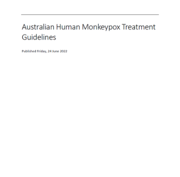 Australian Human Monkeypox Treatment Guidelines