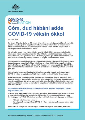 Cóm, dud hábáni adde COVID-19 véksin ókkol