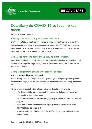 Dɔ̈c/yïlany de COVID-19 ye tääu në kɔc thook