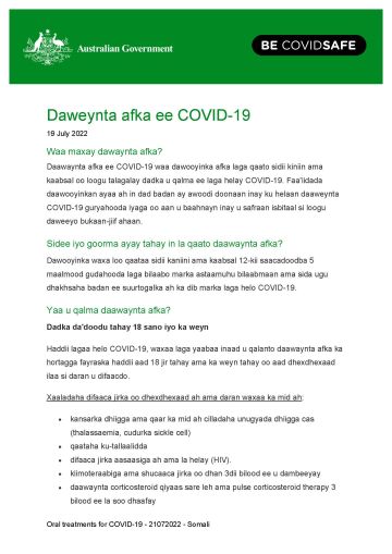 Daweynta afka ee COVID-19
