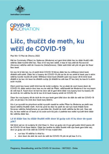 Liɛ̈c, thuɛ̈ɛ̈t de meth, ku wɛ̈ɛ̈l de COVID-19