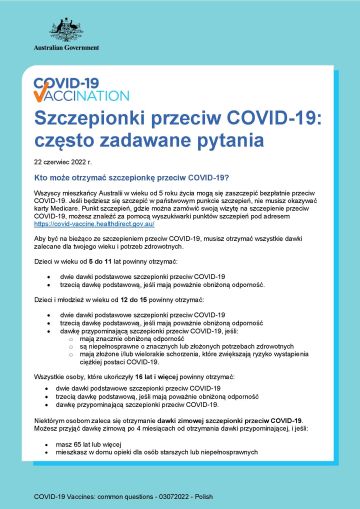 Szczepionki przeciw COVID-19: często zadawane pytania