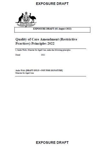 Publication of the exposure draft and explanatory statement