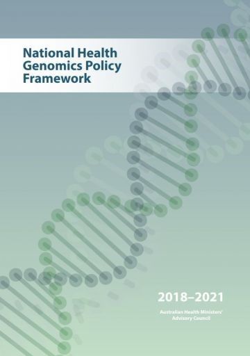 Cover image for National health genomics policy framework 2018–2021