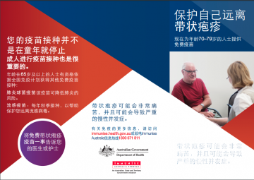 Protect yourself against Shingles brochure (Chinese Simplified)