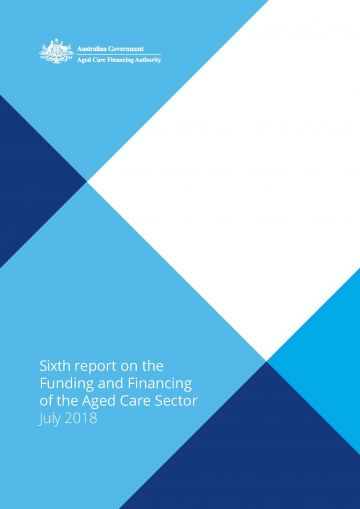 Cover image 2018 ACFA annual report on the funding and financing of the aged care sector