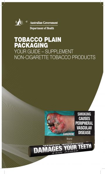Cover image for Tobacco plain packaging – your guide supplement – non-cigarette tobacco products