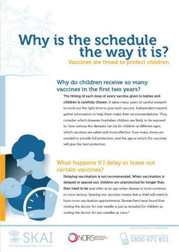 Why is the National Immunisation Program schedule the way it is?