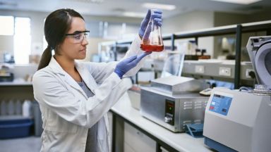 Female scientist in lab