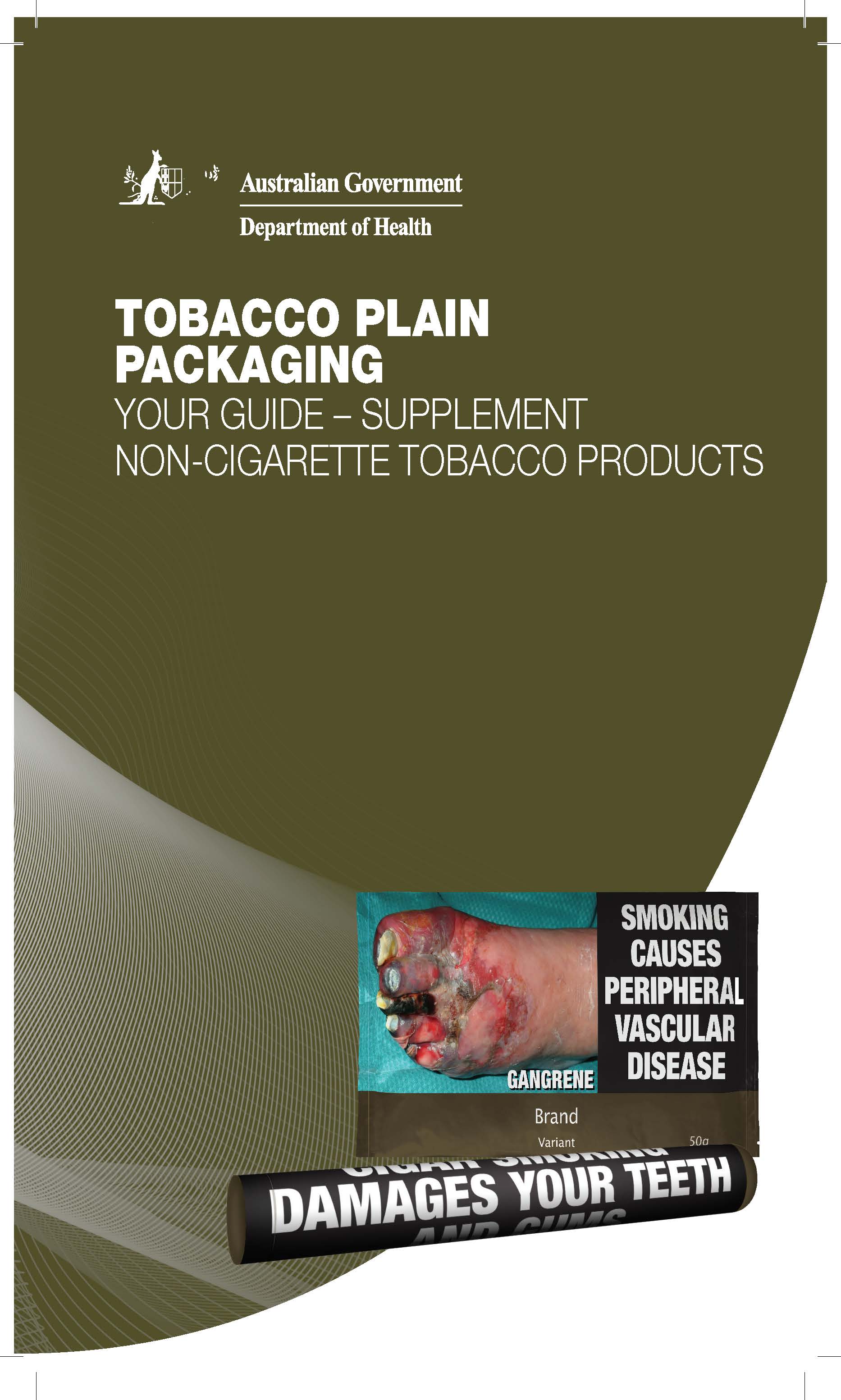 Cover image for Tobacco plain packaging – your guide supplement – non-cigarette tobacco products