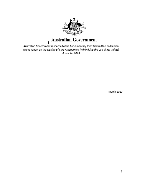 PJC Human Rights Inquiry Report - Government response cover